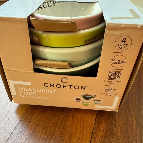 NEW Crofton Ceramic Measuring Cups 4 Piece Nesting Set - Picture 8 of 8